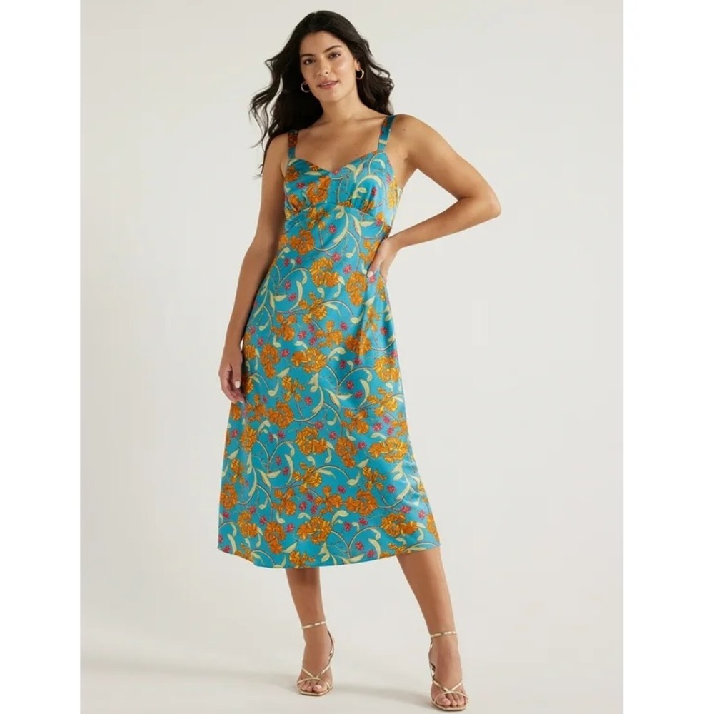 Sofia Jeans by Sofia Vergara Women's Mid Calf Slip Dress Size Medium